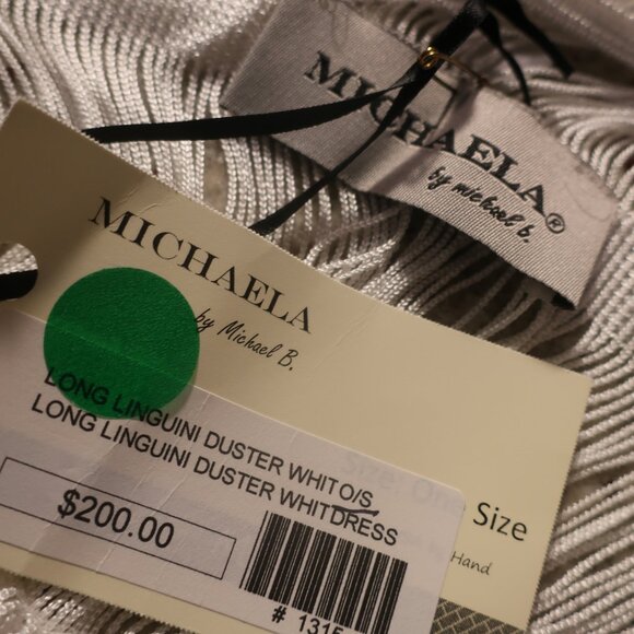 NWT Womens Michaela White Long Linguini Fringe Duster Dress OS * - Picture 12 of 12